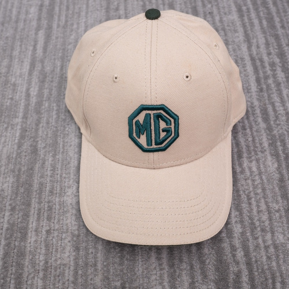 Otto MG Motors Hat Unisex OSFM Beige Good Embroidered Logo Baseball Cap